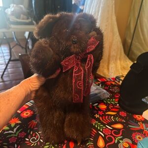 Momma Authentic Mink Fur Teddy Bear